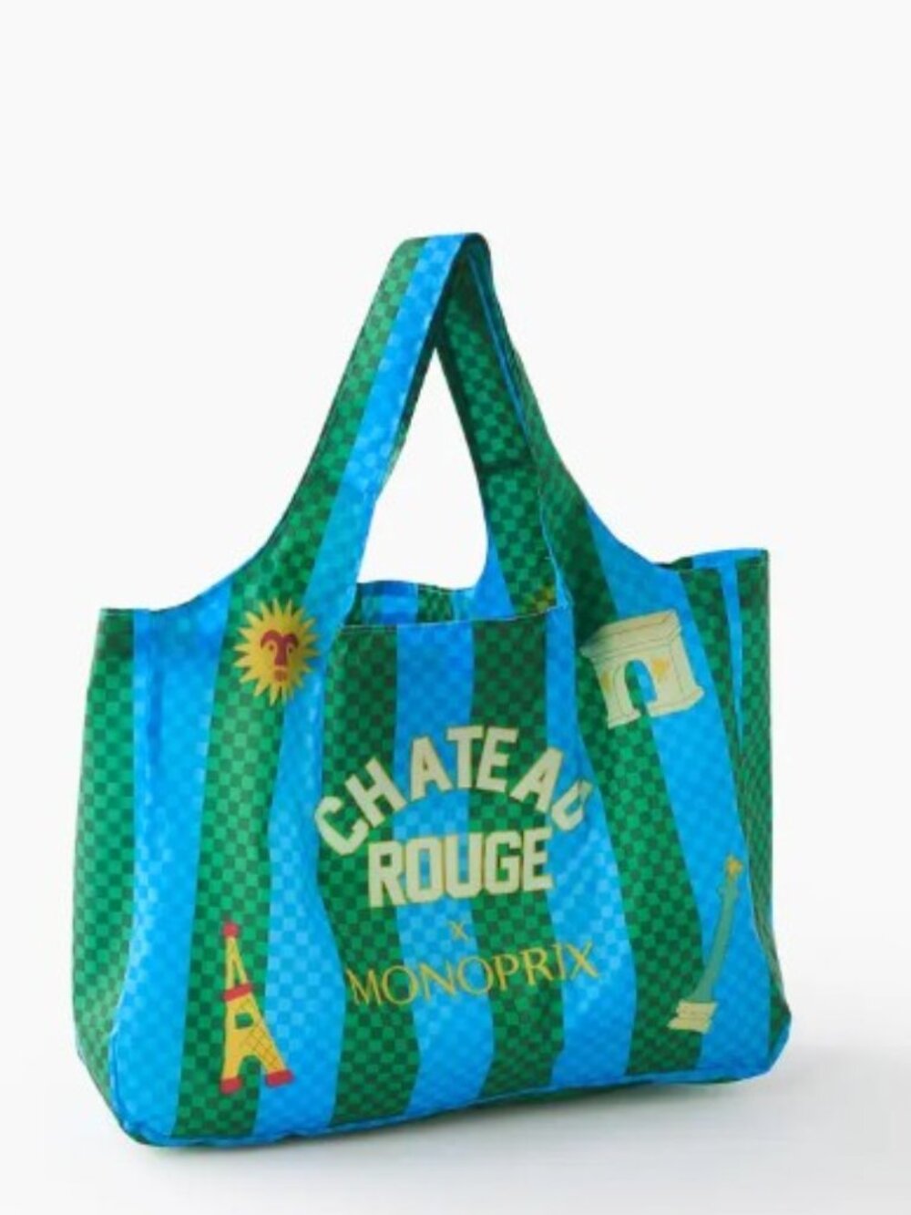 Monoprix Foldable Chateau Rouge Pari shopping bag, recycled polyester 40x11x30cm